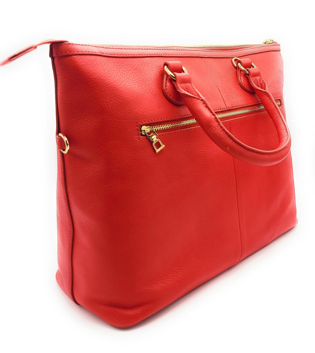 Sienna Real Leather Tote Bag with Detachable Strap