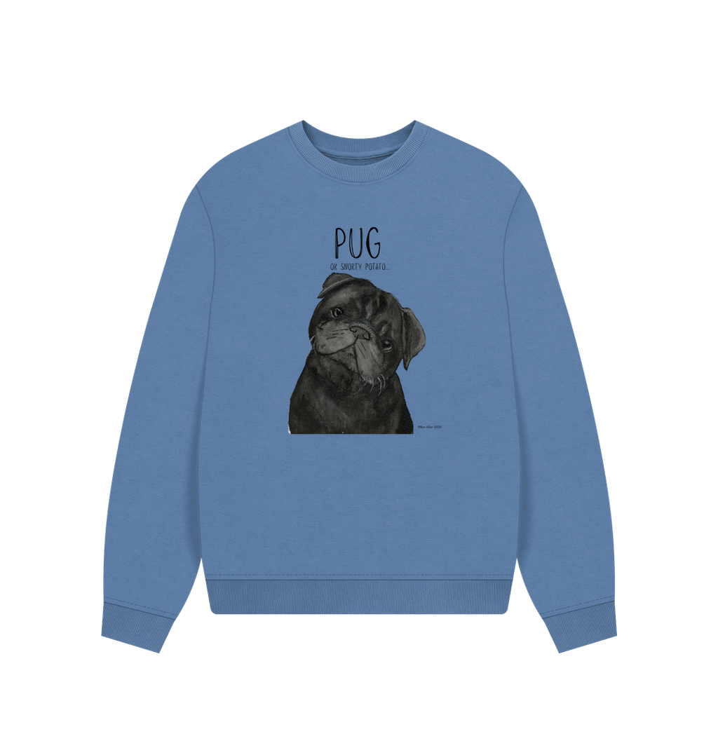 Snorty Potato Oversized Sweatshirt – Cozy, Just Like Your Pug!