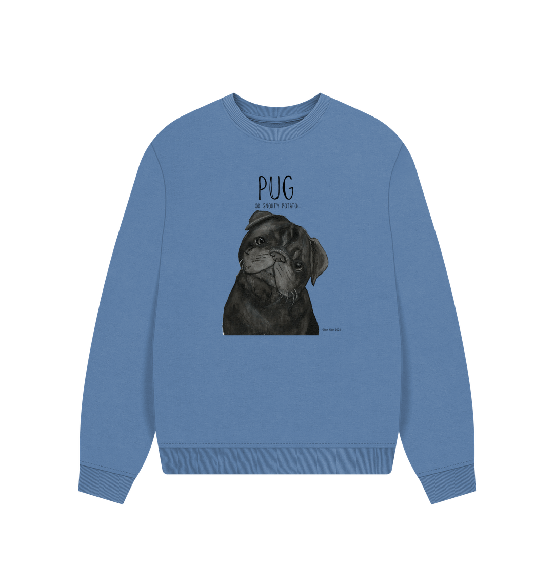 Snorty Potato Oversized Sweatshirt – Cozy, Just Like Your Pug!