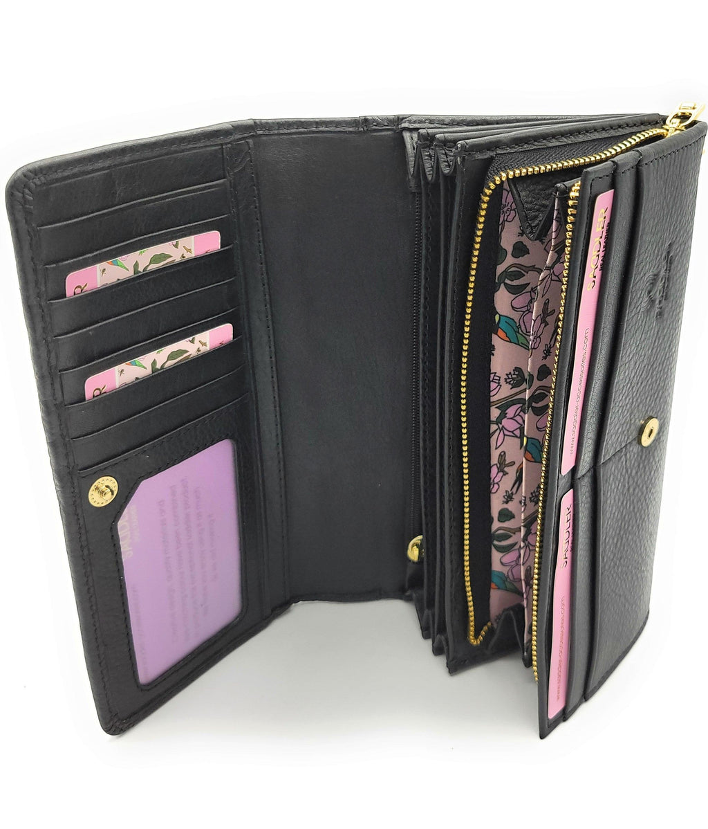 Bonnie Real Leather Multi-section Purse with RFID Protection