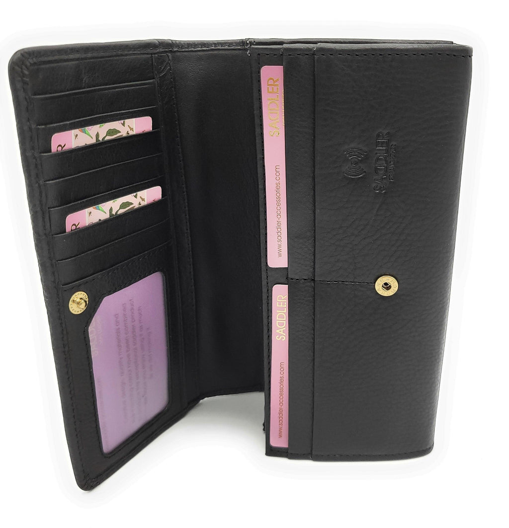 Bonnie Real Leather Multi-section Purse with RFID Protection