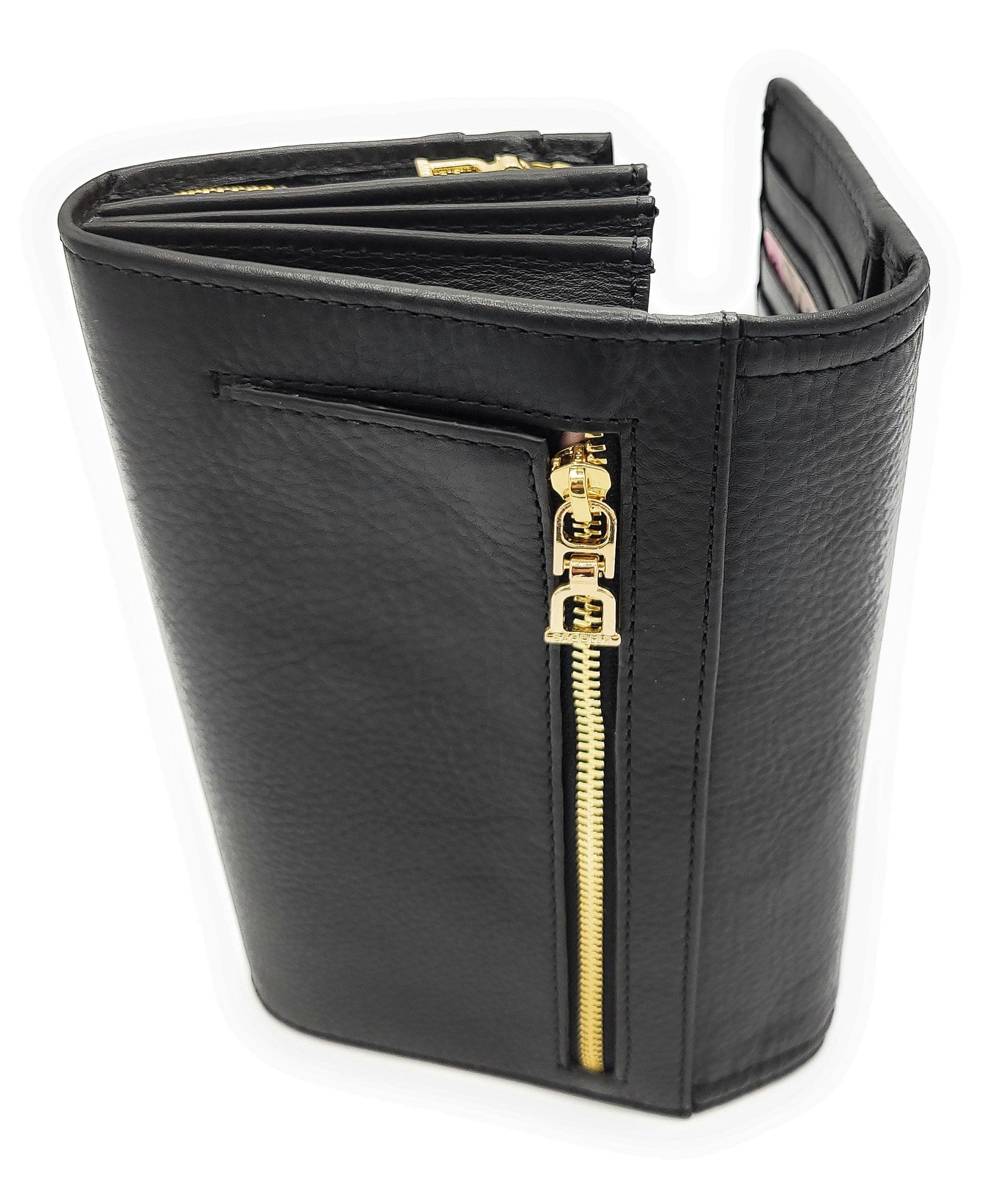 Bonnie Real Leather Multi-section Purse with RFID Protection