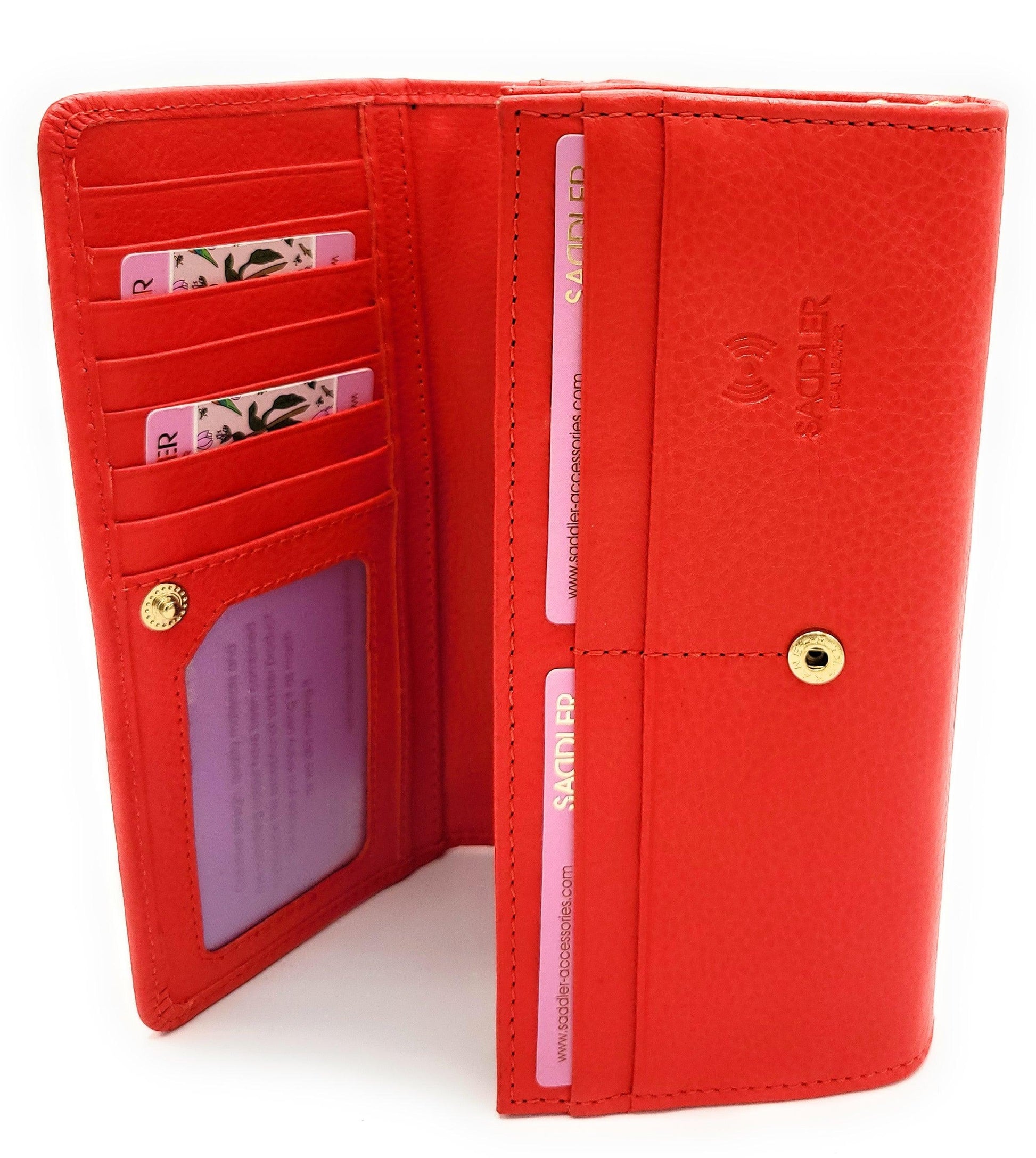 Bonnie Real Leather Multi-section Purse with RFID Protection