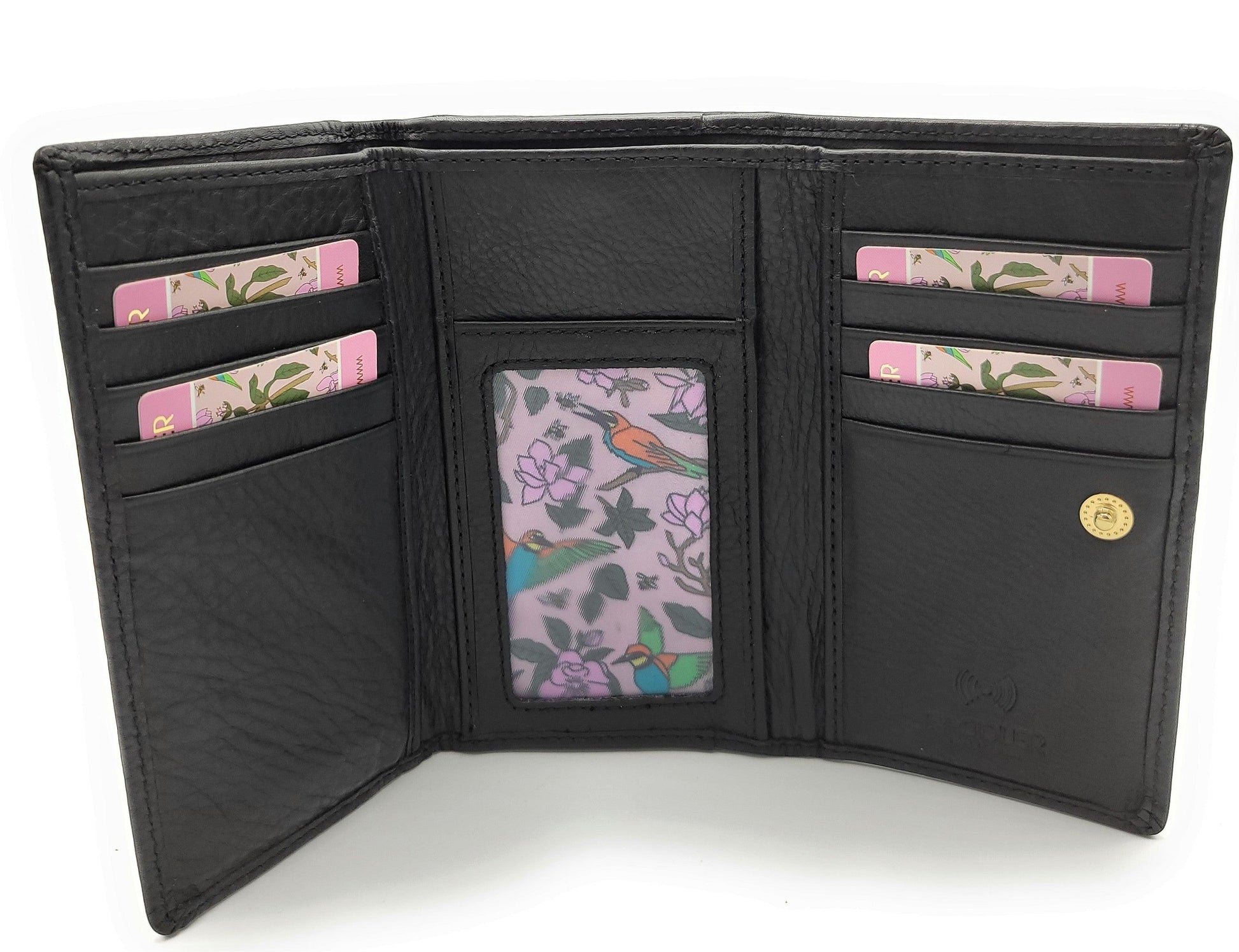 Ruby Real Leather Wallet with RFID Protection and Coin Purse