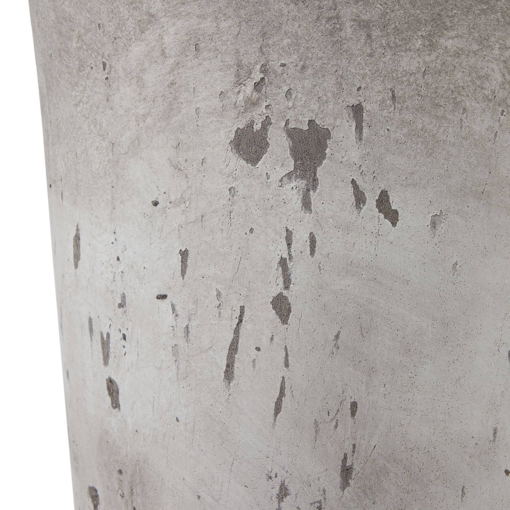 Tall stone effect urn planter in natural tone, ceramic with textured finish, 82cm height, classical silhouette for home or garden decor by Sostter at brixbailey.com