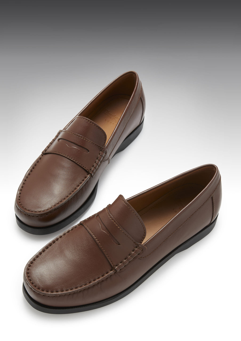 Brown Leather Boat Loafers