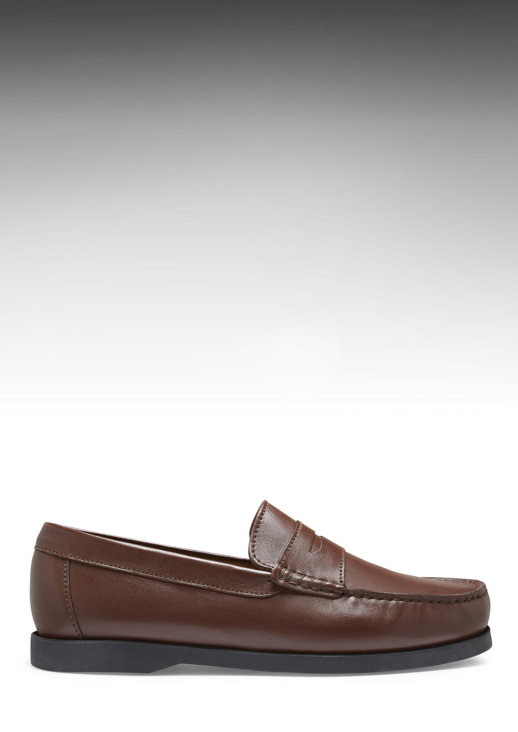 Brown Leather Boat Loafers