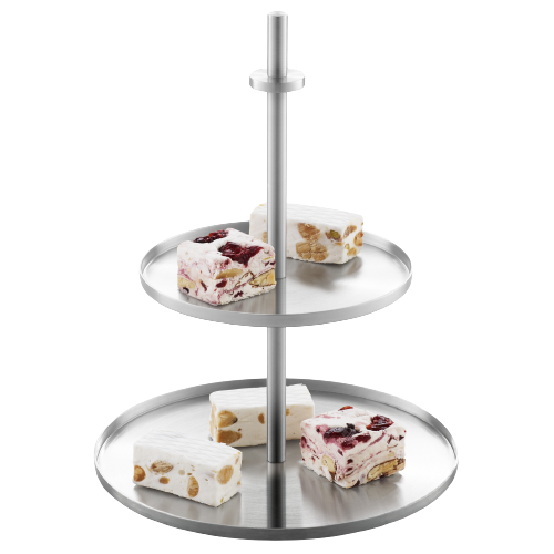 Premium Brushed Stainless Steel Cake and Cookie Stand