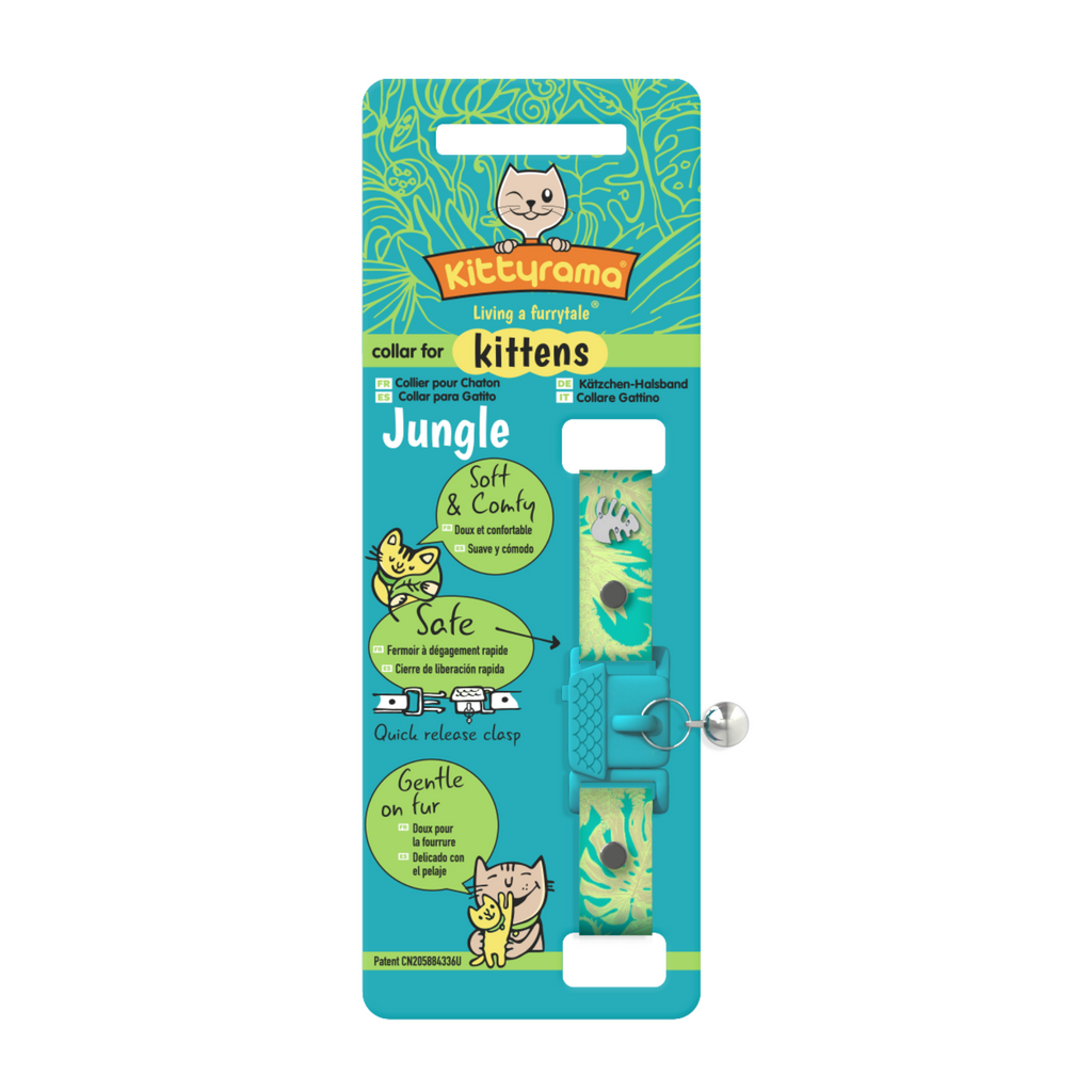 KITTYRAMA KITTEN BOTANICALS JUNGLE COLLAR - Quick Release, Breakaway, Hypoallergenic