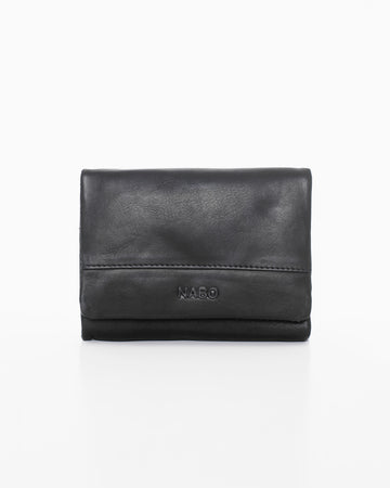 Leather Wallet NK304 (RFID-blocking) - Black