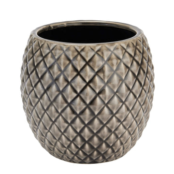 Grey ceramic diamond planter with geometric pattern for modern home decor  

*(98 characters)*  

âœ… **Keywords:** grey, ceramic, diamond planter, geometric pattern, modern home decor  
âœ… **Clear description:** Visually describes the product's appearance and purpose  
âœ… **SEO & accessibility optimized:** Concise, keyword-rich, avoids redundancy by Sostter at brixbailey.com