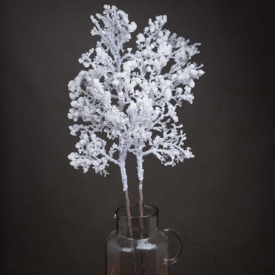 Snow-dusted winter branch decor, 43-inch lifelike plastic foliage for mantels or centerpieces by Sostter at brixbailey.com