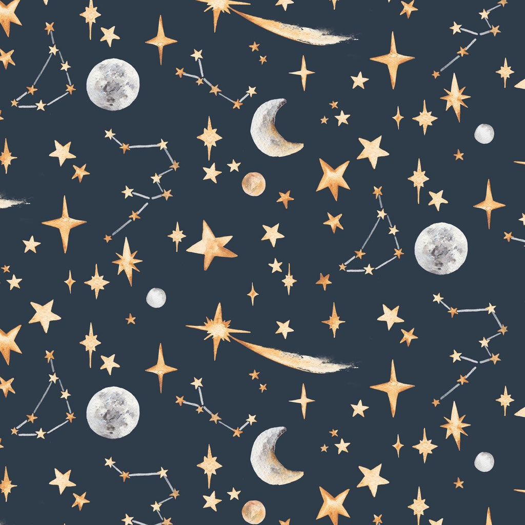 "Hand-Painted Stars Wallpaper for Kids – 4 Dreamy Colours