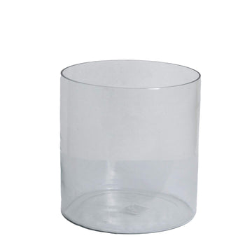 Clear glass cylinder vase, 30cm, for flowers or candles, minimalist home decor by Hill Interiors at brixbailey.com