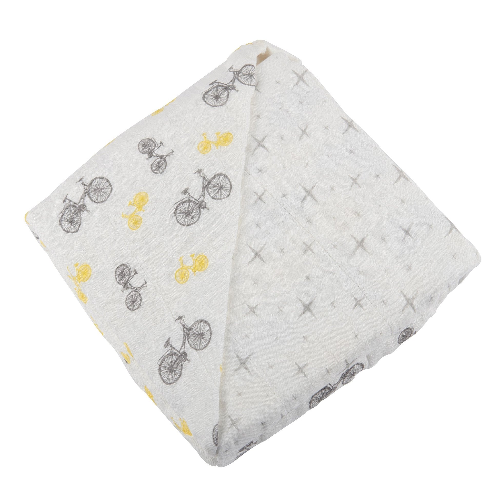 Vintage Bicycle and Northern Star Bamboo Muslin Blanket