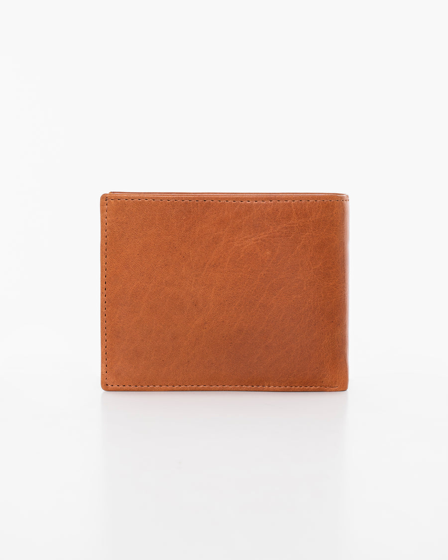 Leather Wallet NK254 (RFID-blocking) - Brown