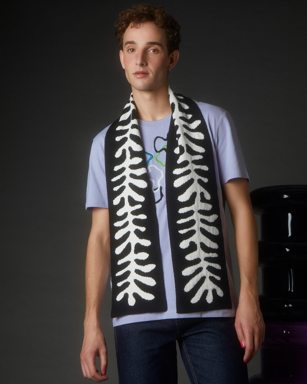 Organic Shape Wool & Cashmere Scarf