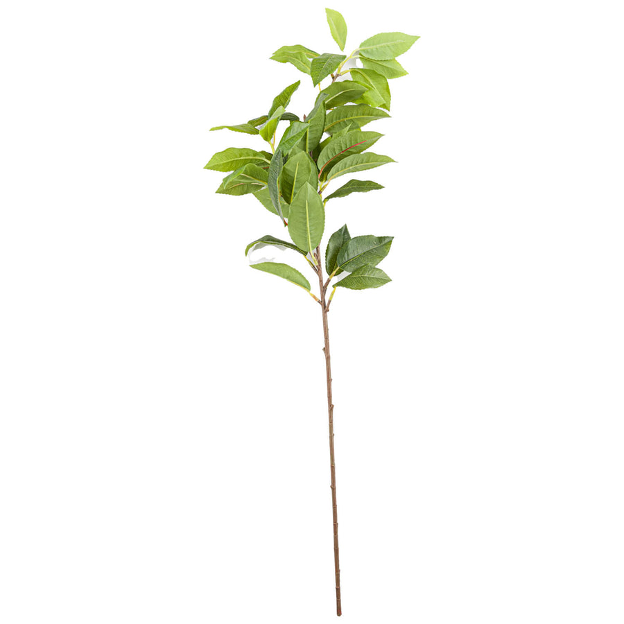 Handcrafted artificial laurel leaf spray with realistic green foliage, perfect for maintenance-free home decor arrangements  by Sostter at brixbailey.com