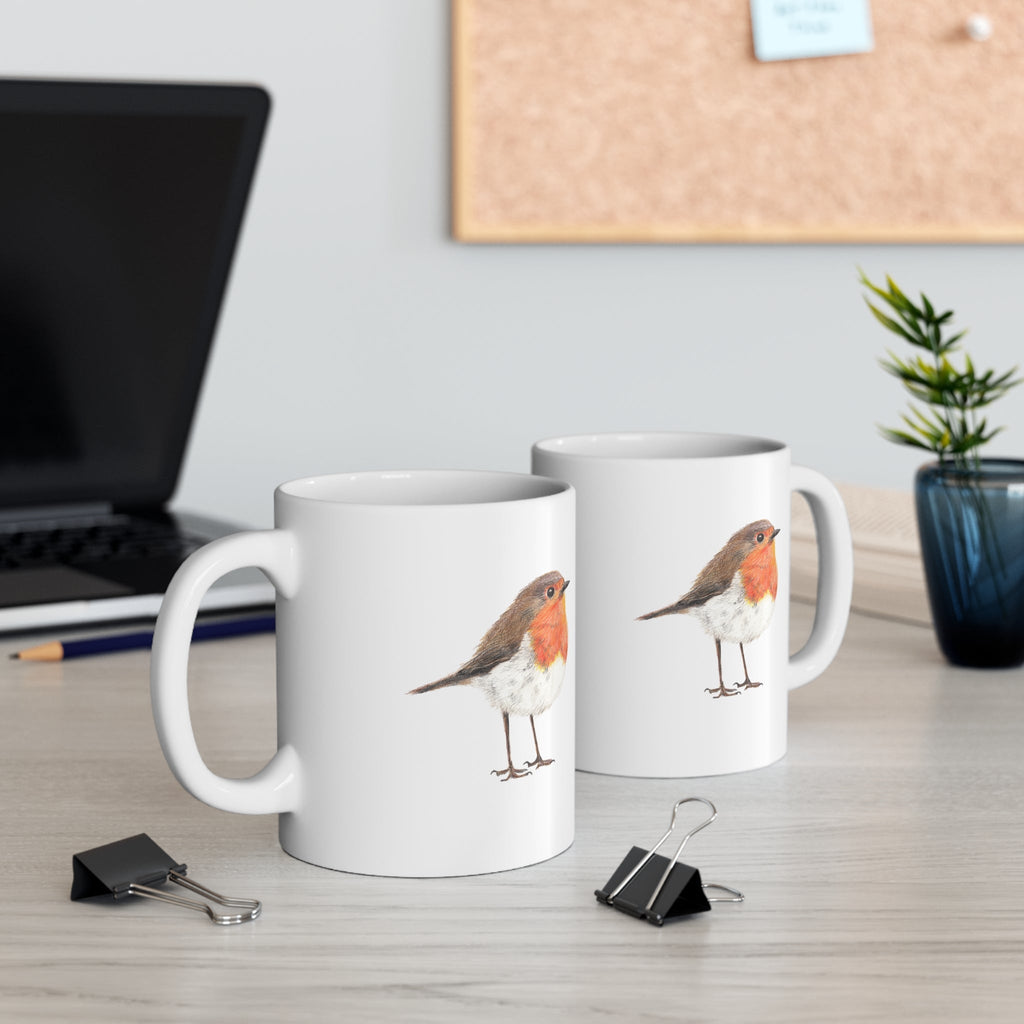 Robin Bird Mug – Ceramic Wildlife Coffee Cup