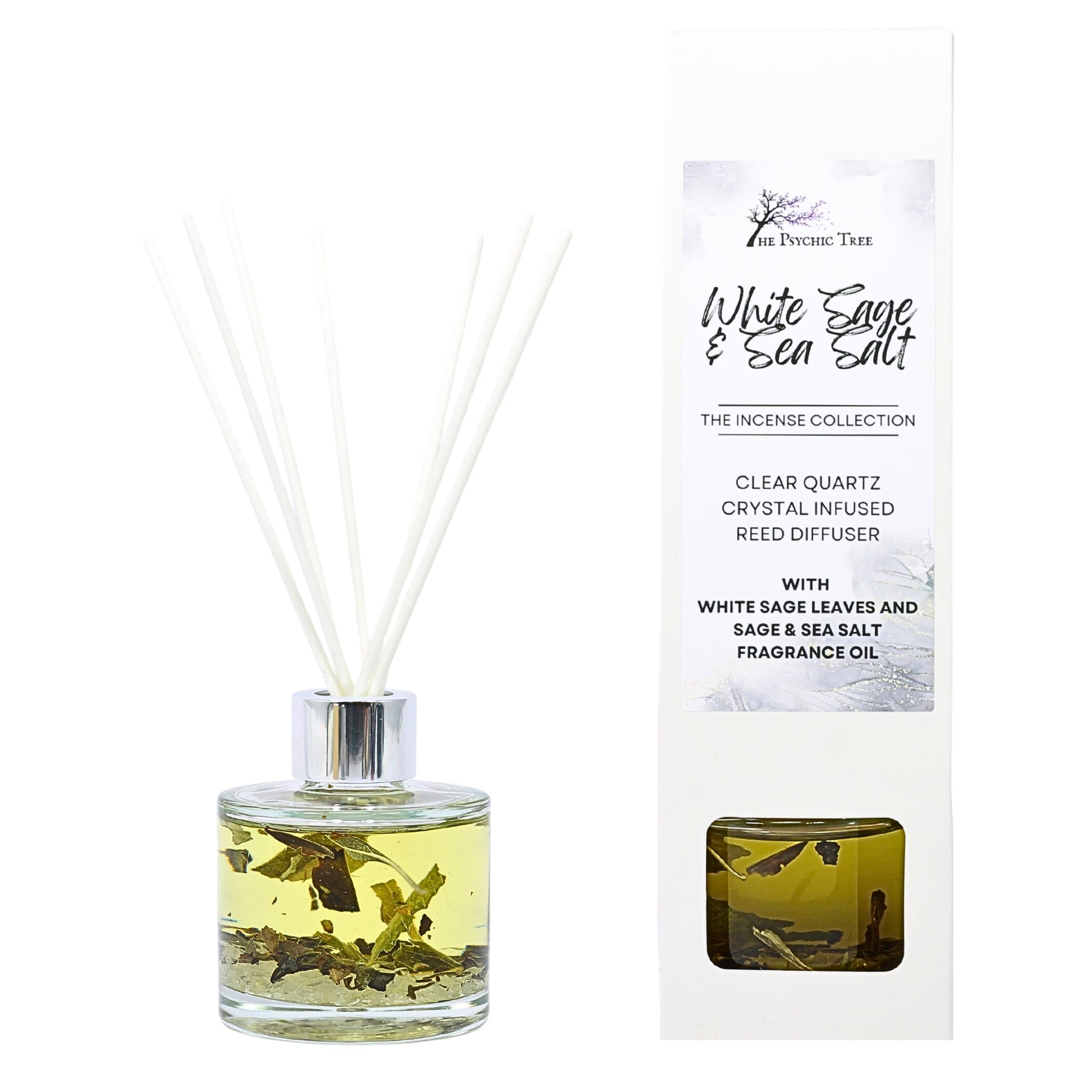 White Sage and Sea Salt Crystal Infused Reed Diffuser
