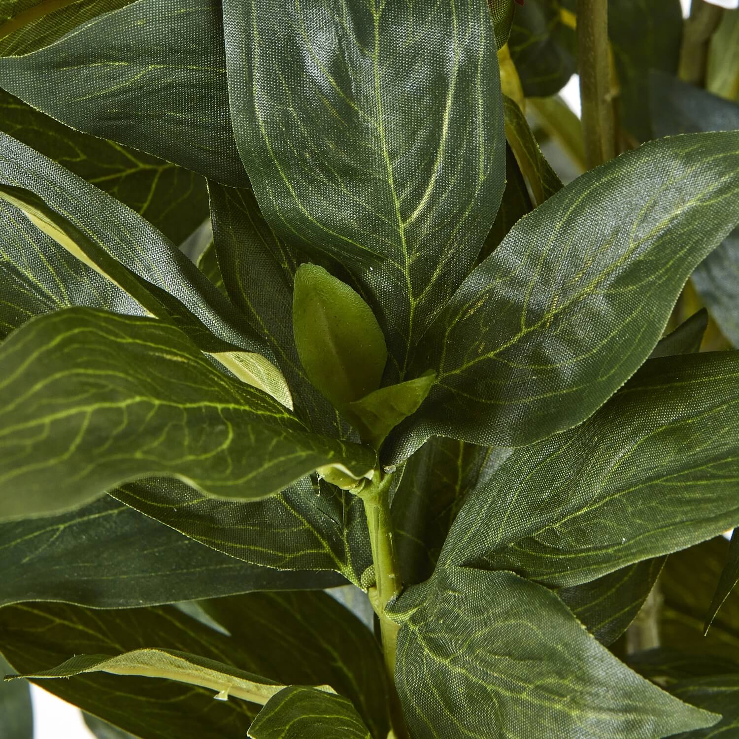 Large white faux peony plant with green stems, lifelike petals, and natural foliage for home decor by Sostter at brixbailey.com