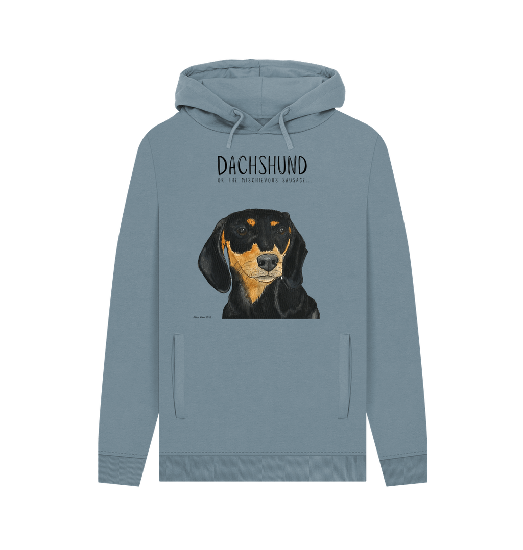 Black & Tan Dachshund Hoodie – Small Legs, Big Attitude!