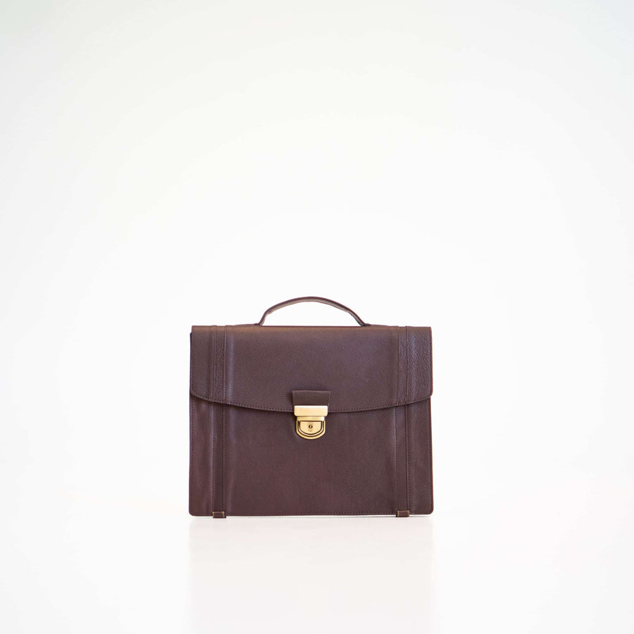 Slim & Elegant Leather Briefcase - Handcrafted in Estonia by Papillon at www.brixbailey.com