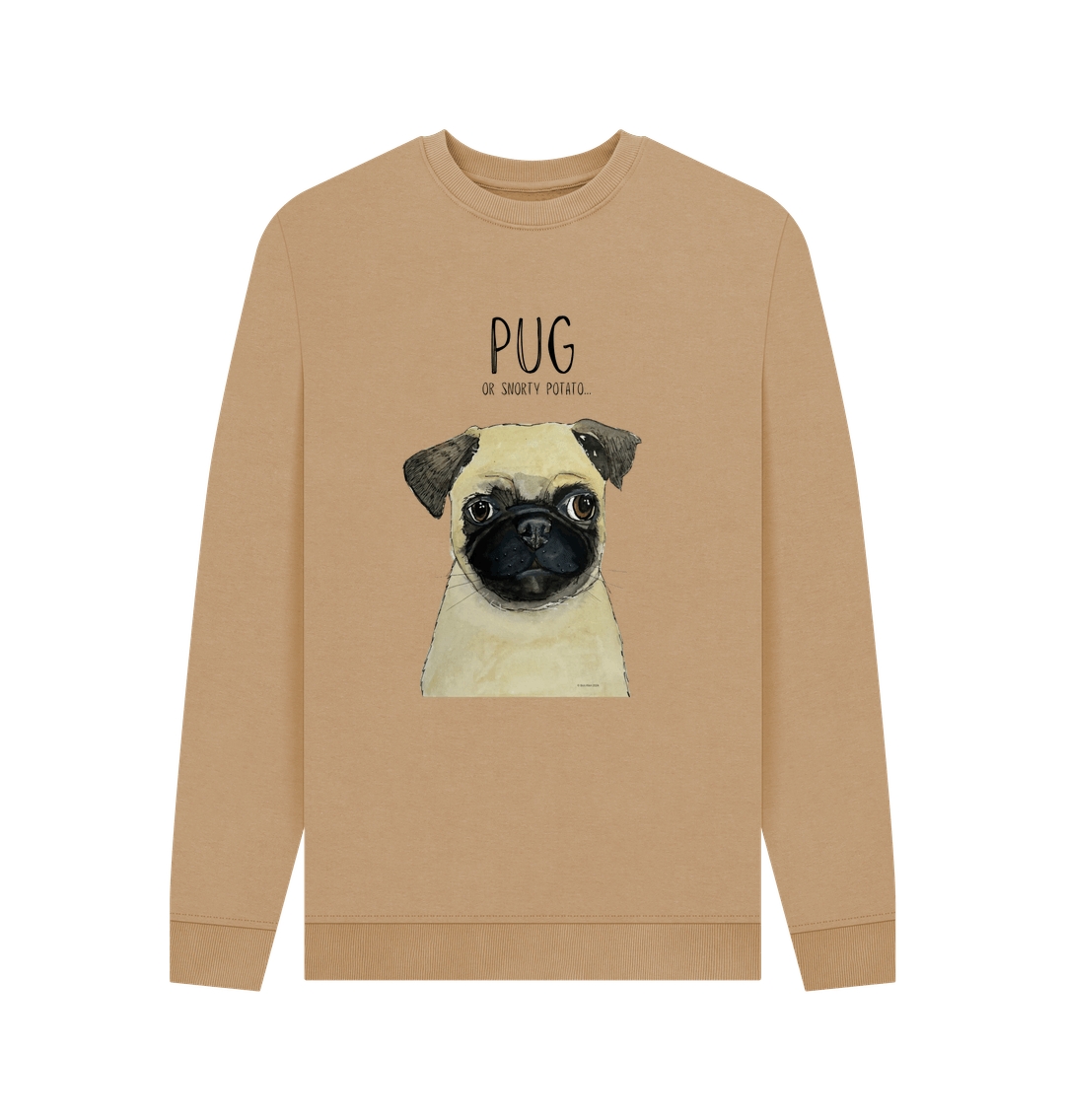 Pug or Snorty Potato? Men's Crew Neck Sweatshirt for Pug Lovers