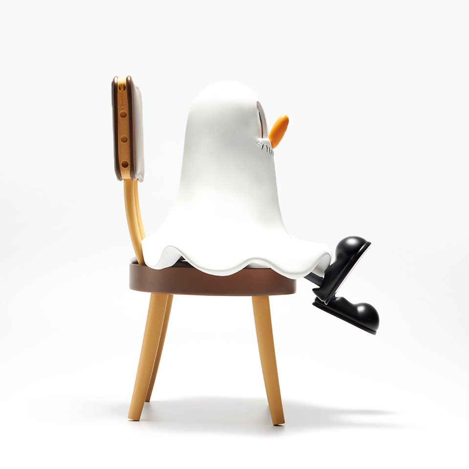 Ghost Hand Painted Resin Sculpture