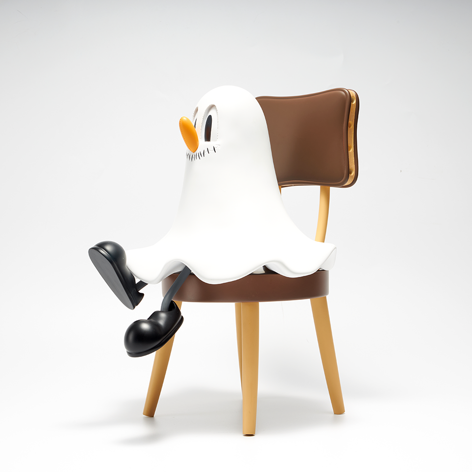 Ghost Hand Painted Resin Sculpture