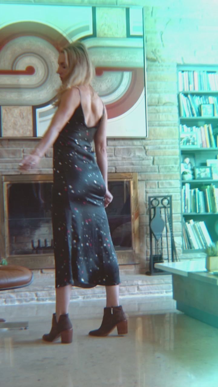 Andromeda Silk Dress in Galaxy