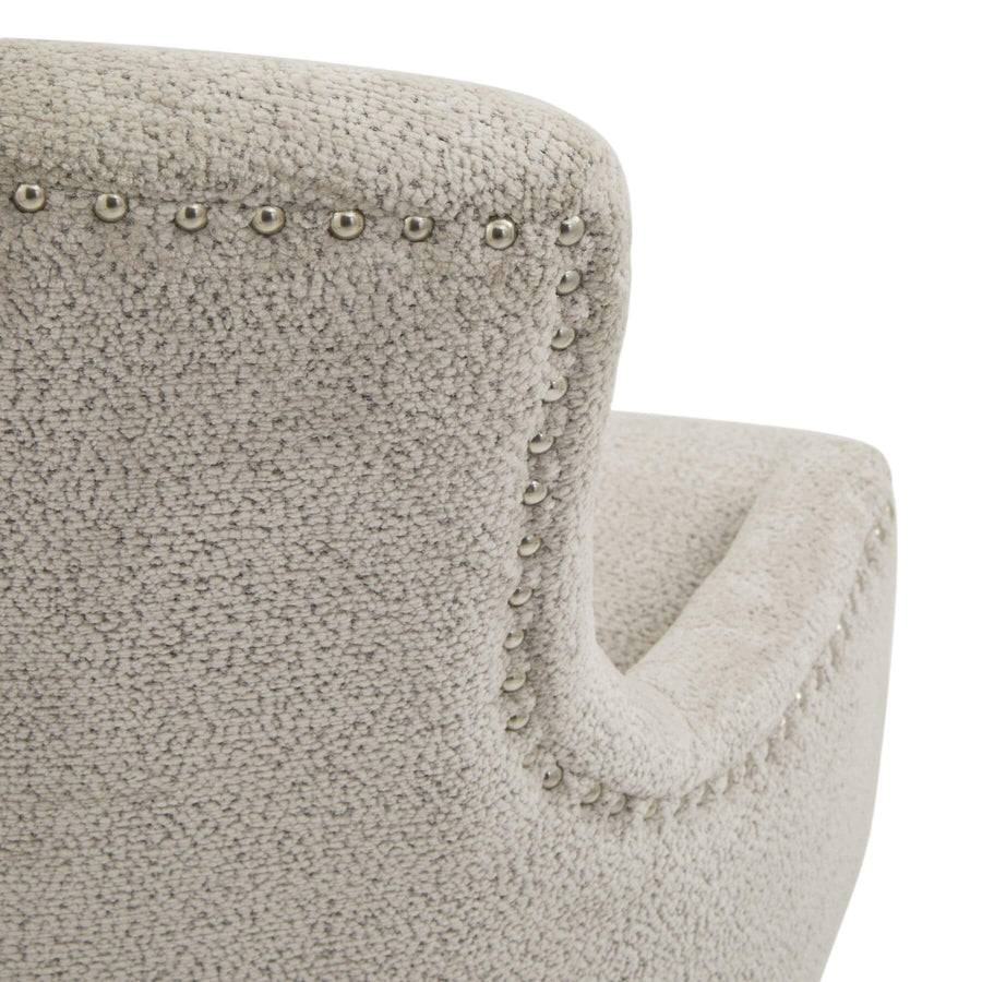 Brockham taupe dining chair with woven fabric upholstery and durable rubberwood frame by Sostter at brixbailey.com