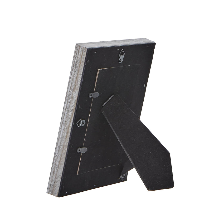 Grey washed 4x6 wooden photo frame with distressed finish for rustic or modern home decor by Sostter at brixbailey.com