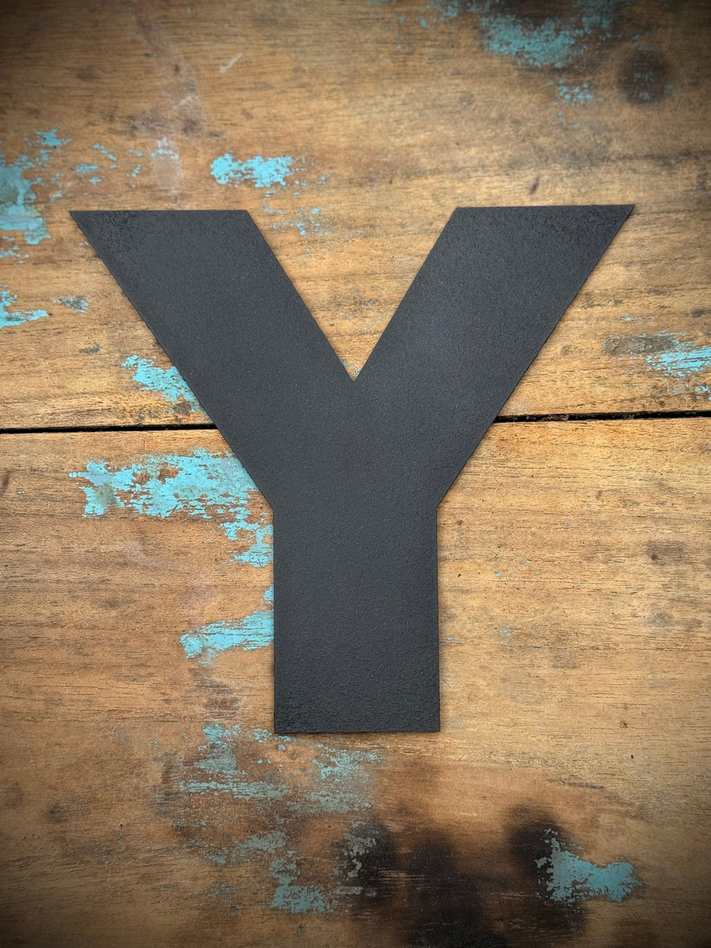 12" and 5" Black Fat Font Metal Letters.