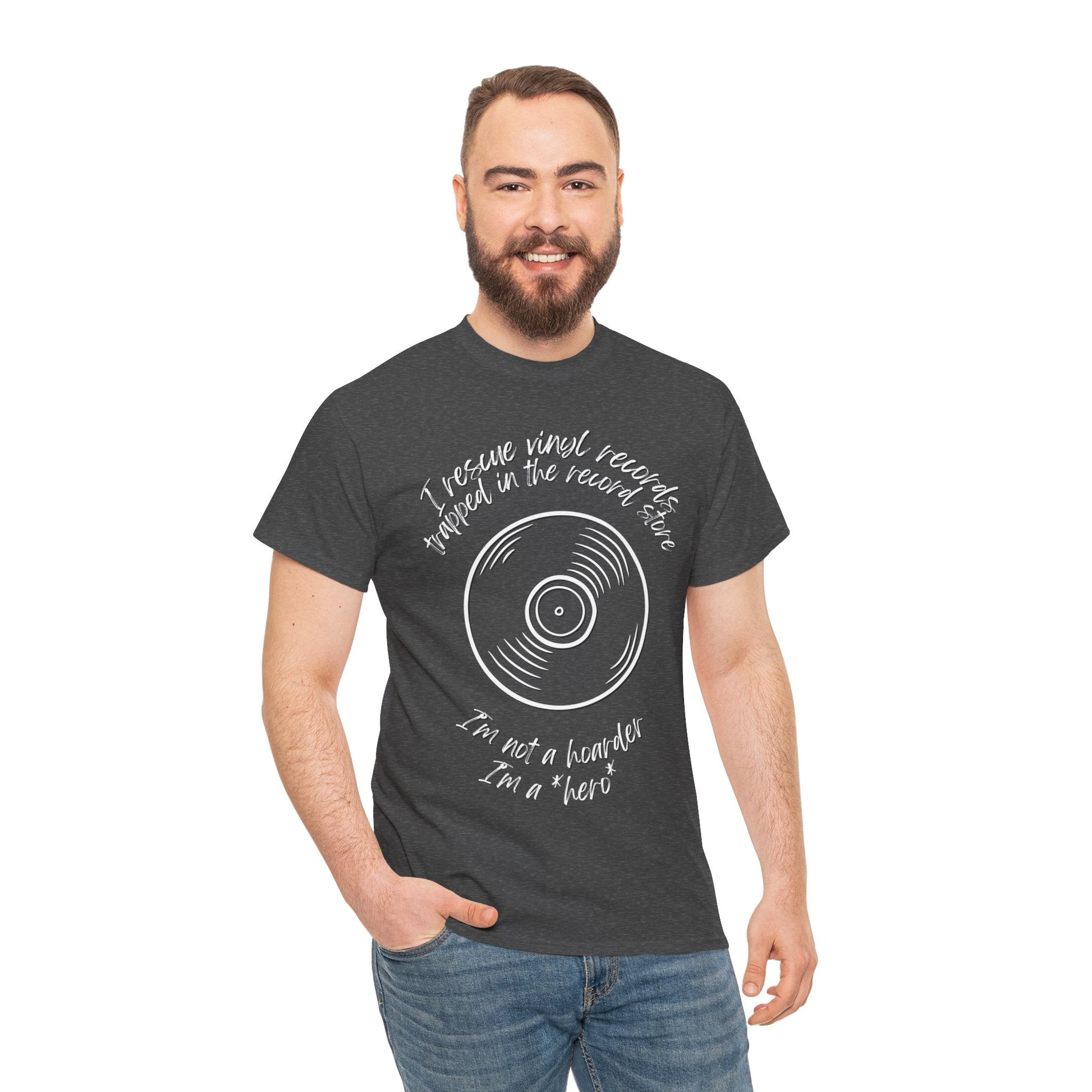 I'm Not a Hoarder I'm a Hero Men's Vinyl T-Shirt
