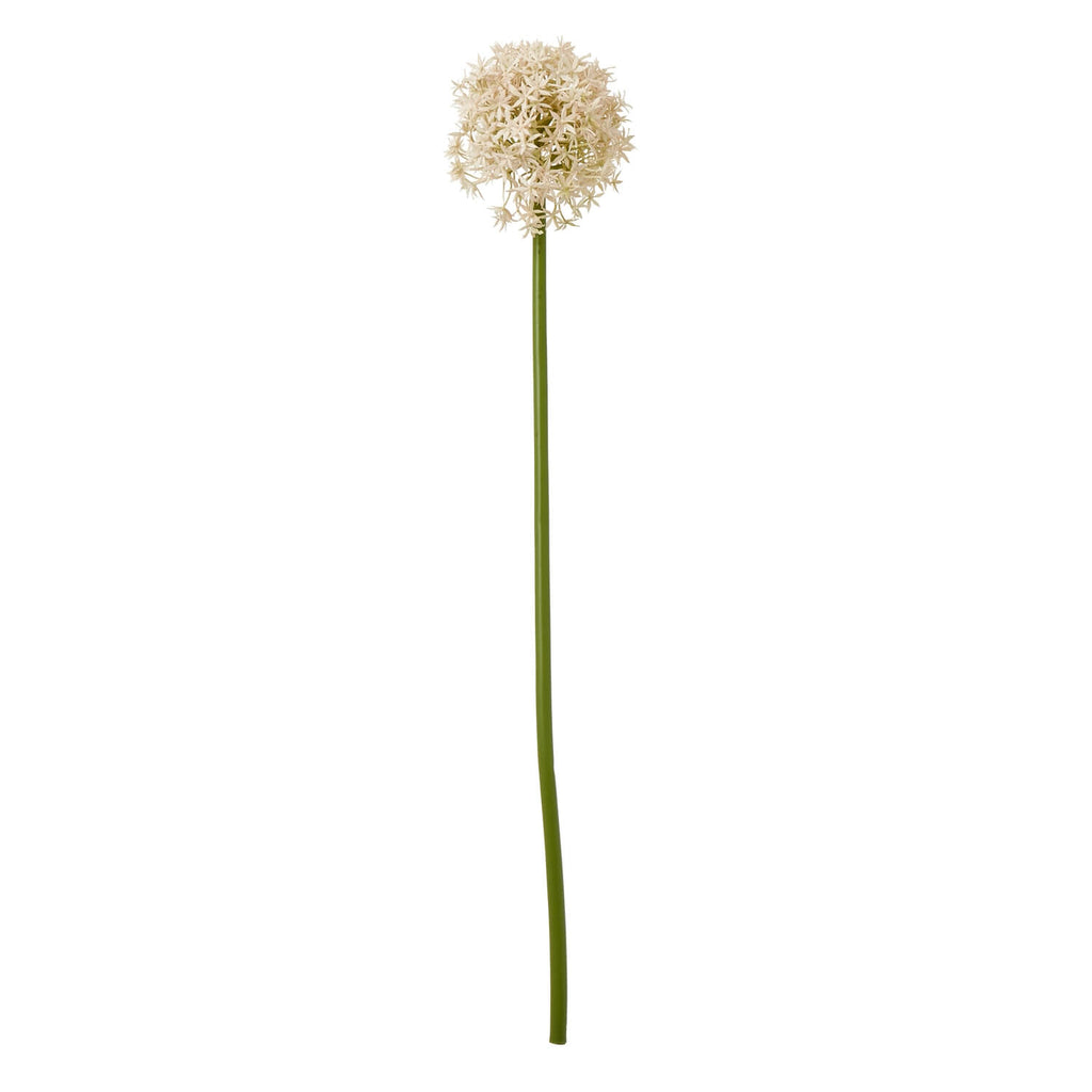 Pink medium allium stem with lifelike spherical bloom, soft pink and ivory florets, 80cm tall, perfect for home decor. by Sostter at brixbailey.com