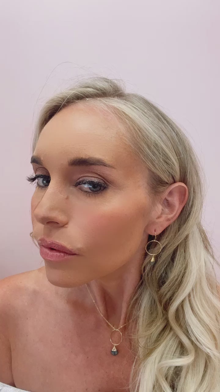 Yuliya Earrings in Labradorite