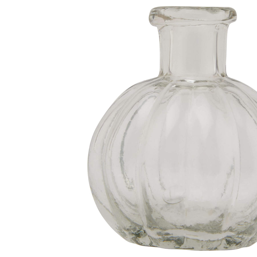 Clear glass bud vase for minimalist floral arrangements, modern home decor, 6cm cubed design by Sostter at brixbailey.com