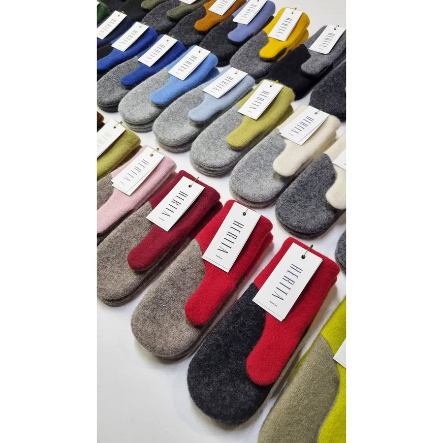 HERTTA Felted Wool Mittens – Durable & Warm for Winter Wear by HERTTA at brixbailey.com