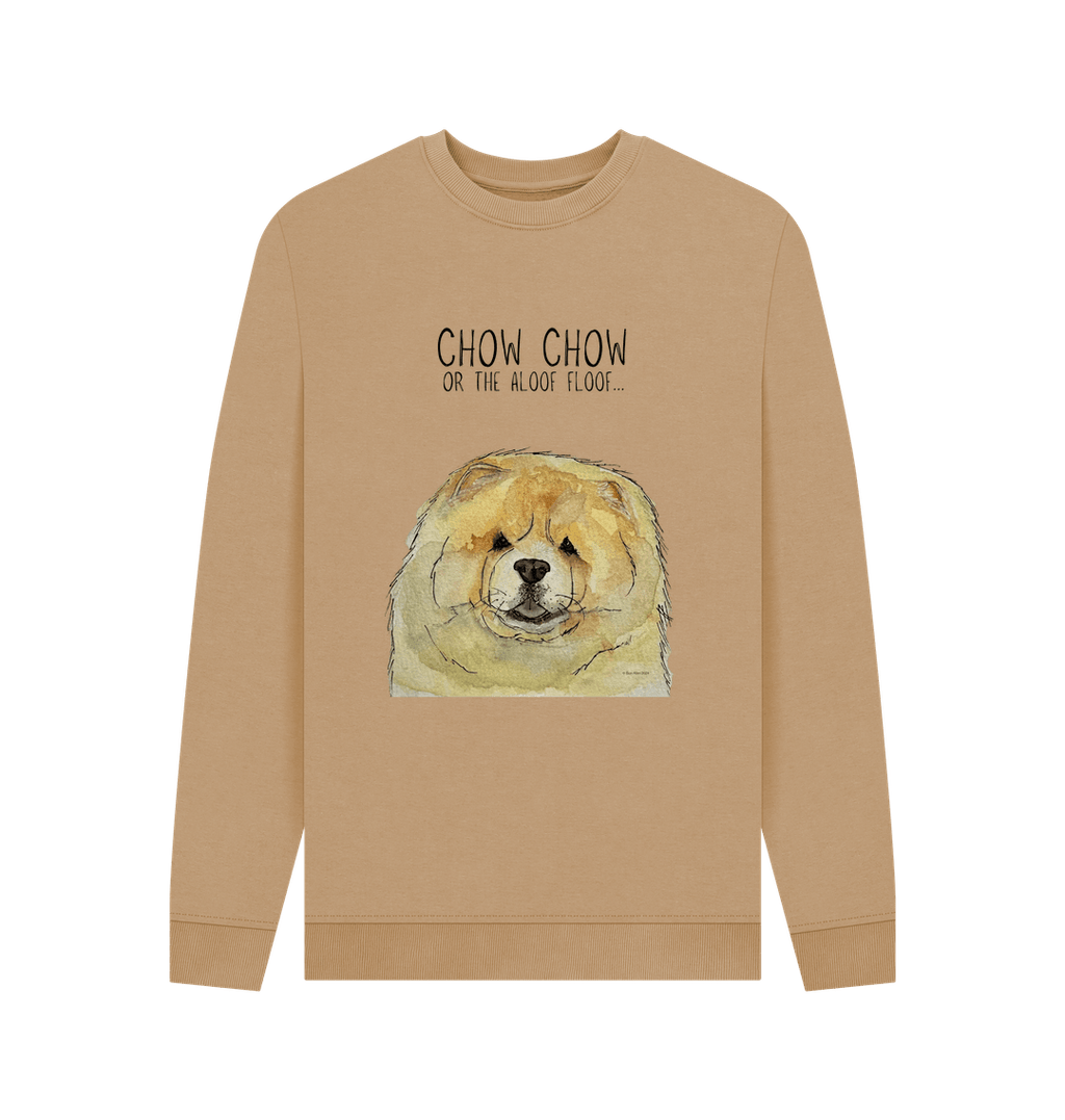 Stay Cozy with the Fawn Chow Chow "Aloof Floof" Men's Crewneck Sweatshirt