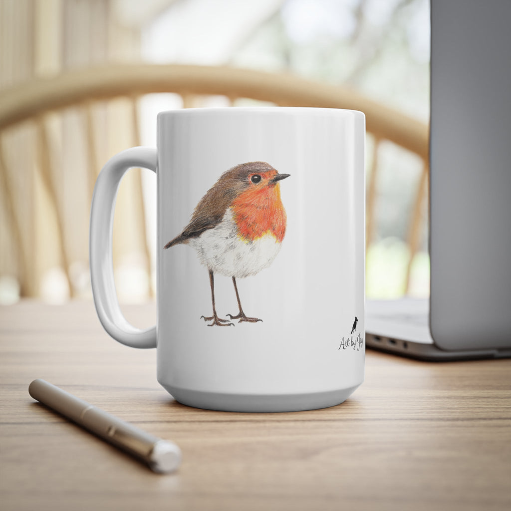 Robin Bird Mug – Ceramic Wildlife Coffee Cup