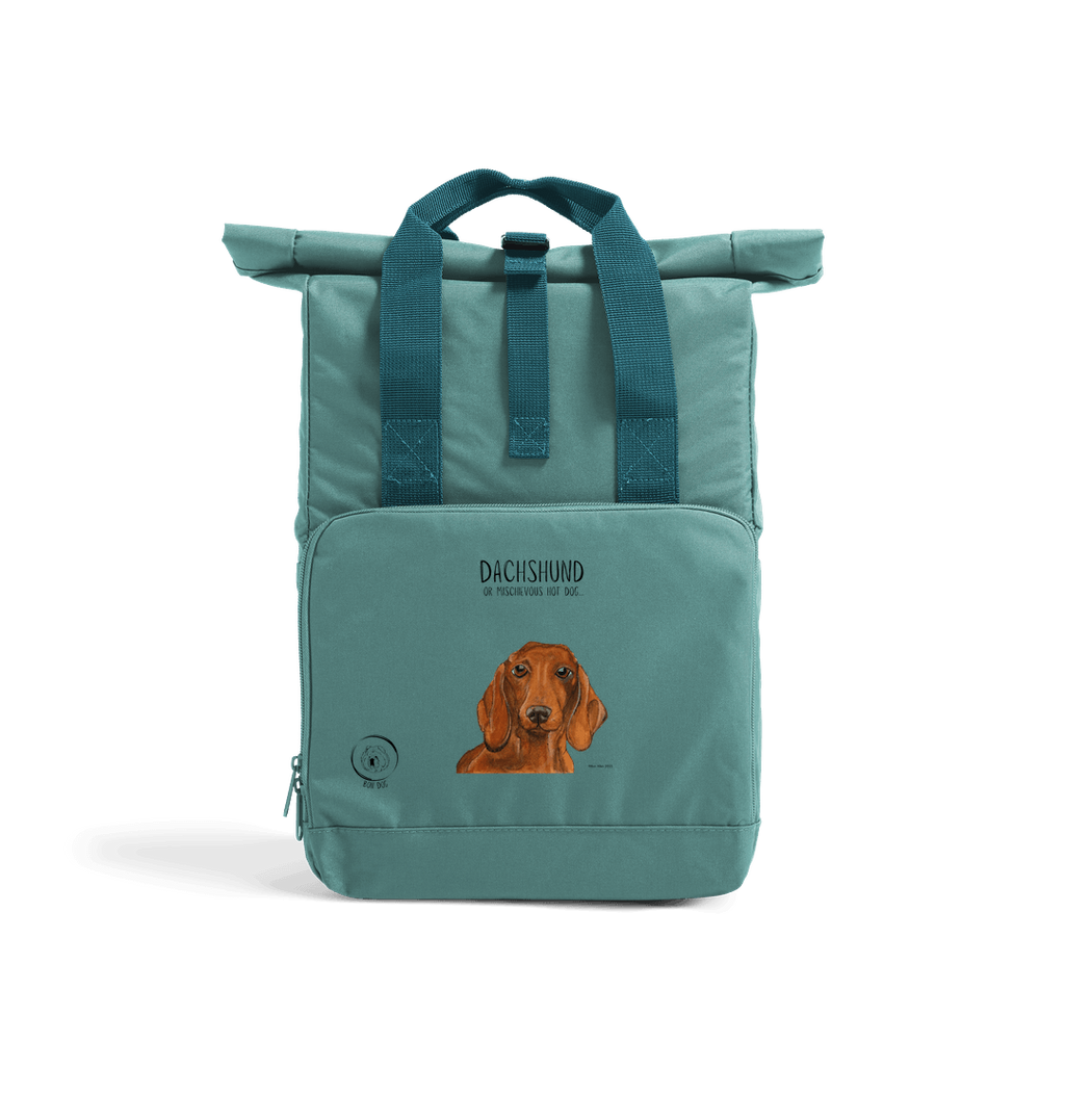 Dachshund Roll-Top Backpack – Small Dog, Big Adventure!