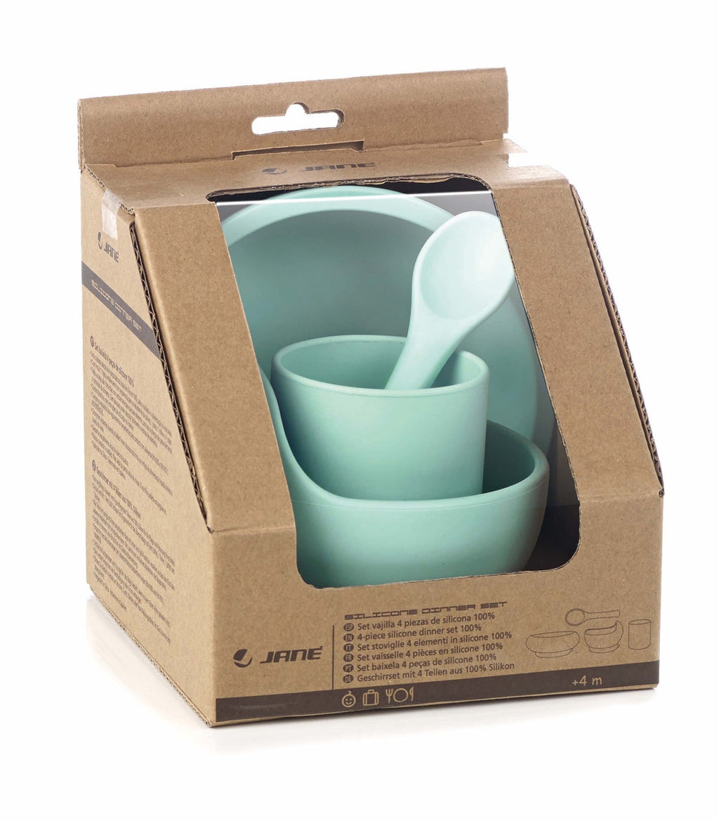 4 Piece Silicone Dinner Set for Children