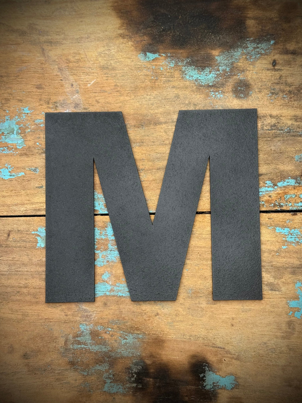 12" and 5" Black Fat Font Metal Letters.