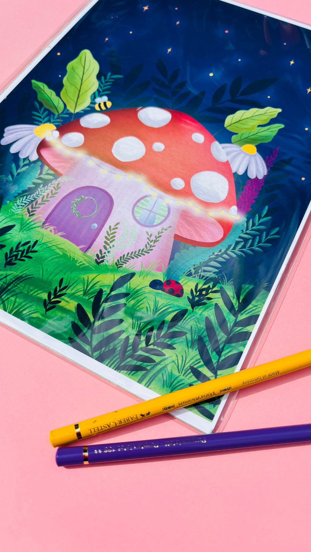 Whimsical Toadstool Art Print- Fairycore Wall Art: Multiple Sizes Available