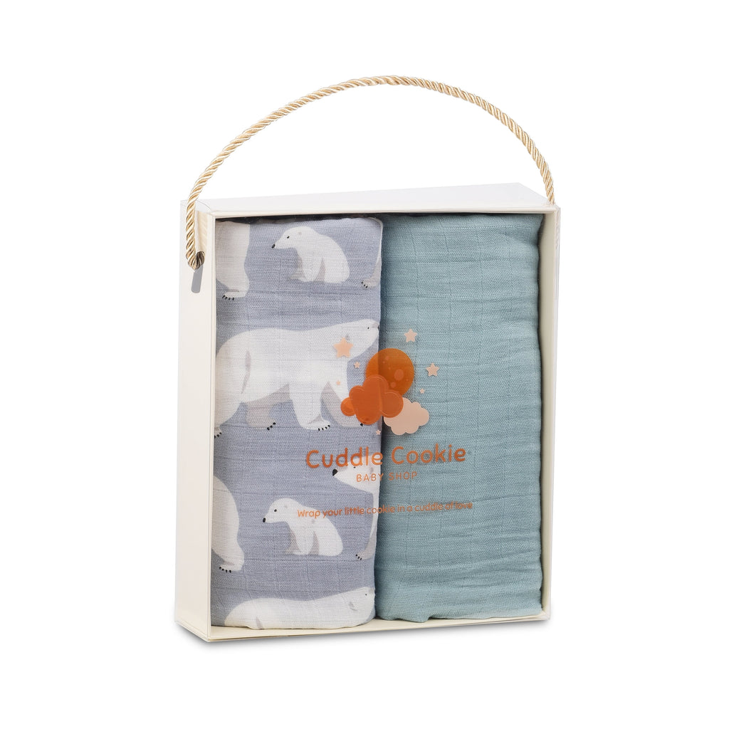Snuggle Wrap Blue Swaddle Blanket Set