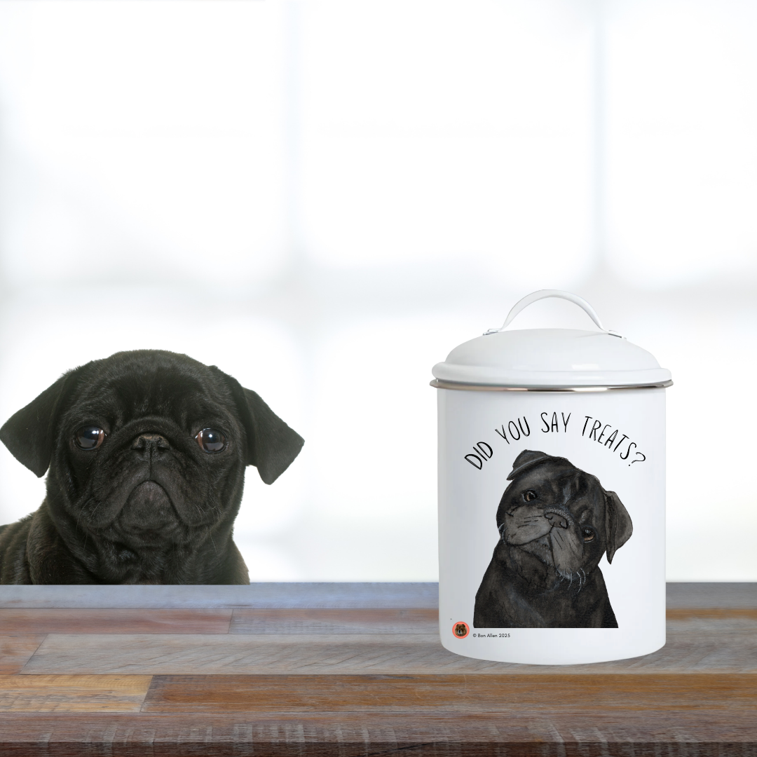 Ceramic Treat Jar for Pugs