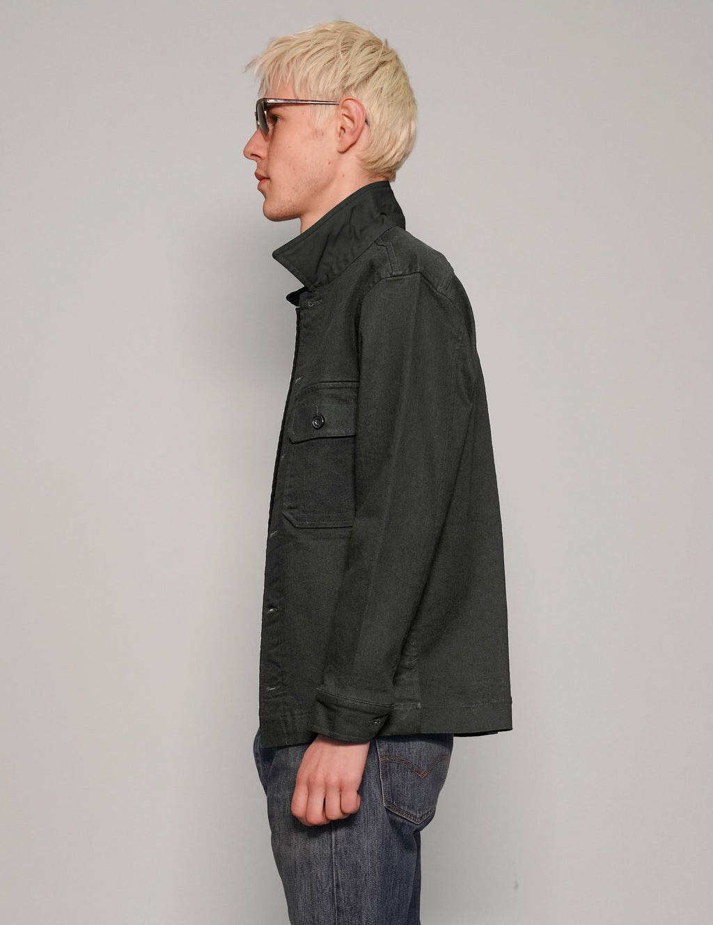 Cotton Workshirt in Dark Grey