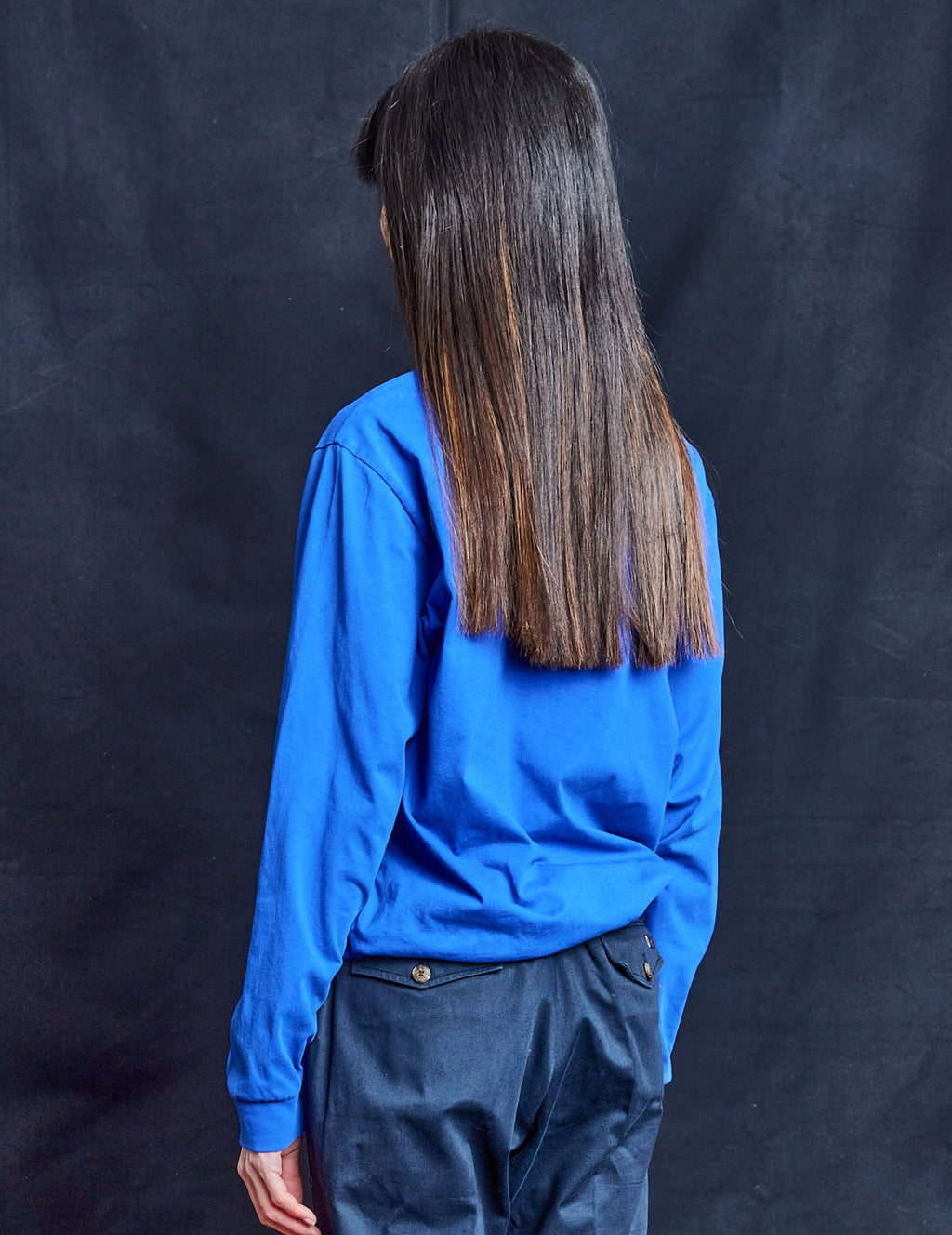 ST Aladdin Sane Long Sleeve Logo Tee in Blue