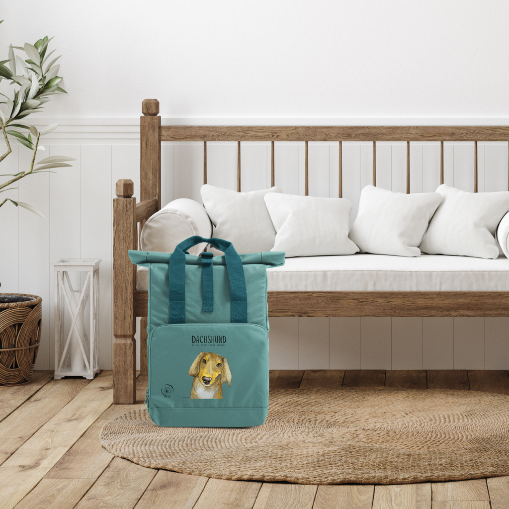 Long Haired Dachshund Roll-Top Backpack – Small Dog, Big Adventure!